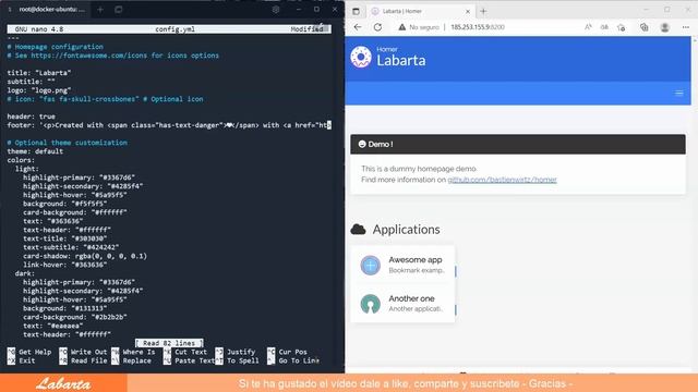 Cómo instalar Homer usando Docker compose смотреть онлайн