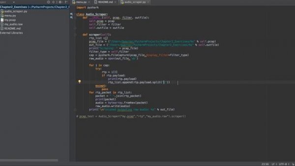 Python Script: Python Script To get Audio from VOIP Packet Capture (PCAP) file