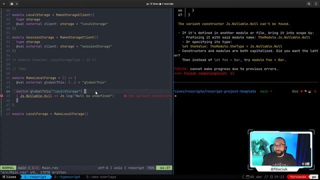 35. ReScript vs TypeScript: lib para storages do browser com functors em ReScript смотреть онлайн