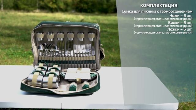 Обзор набора для пикника Green Glade Т3653 18л / 48 предметов смотреть онлайн