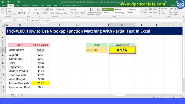 How to Use Vlookup Function Matching With Partial Text In Excel || Excel Tricks || dptutorials смотреть онлайн