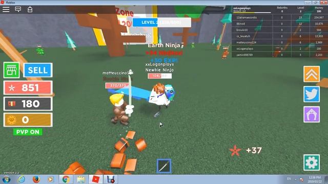 Walkthrough in a game called Ninja Masters in Roblox смотреть онлайн