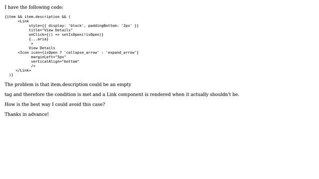 React Conditional Rendering to check if something is an empty tag смотреть онлайн