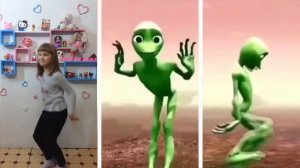 ПОПРОБУЙ ПОВТОРИ ТАНЕЦ ЧЕЛЛЕНДЖ / Зеленый человек танцует / Вместе с Машей