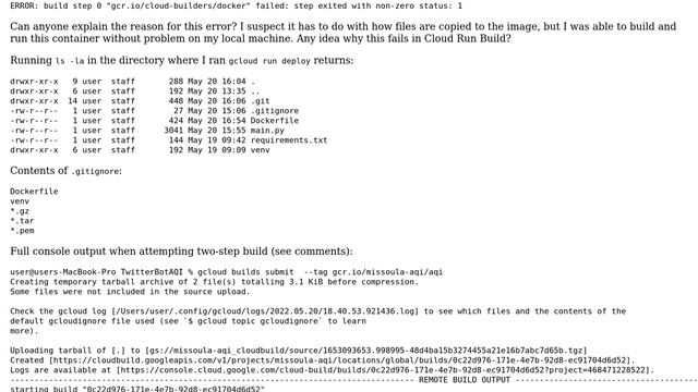 build step 0 "gcr.io/cloud-builders/docker" failed: step exited with non-zero status: 1 смотреть онлайн