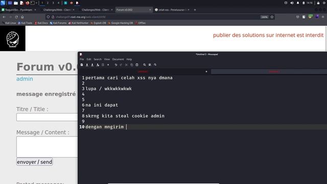 XSS - Stored 2 CTF Rootme