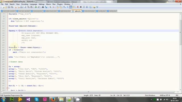Using SQLite in WAMP смотреть онлайн