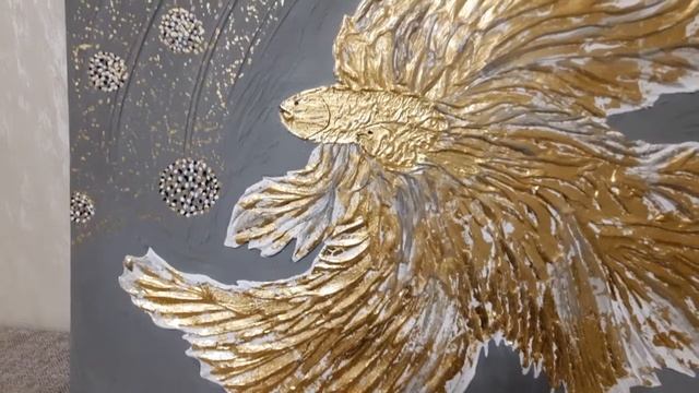 объемная арт картина из шпатлевки