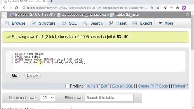 #9 Penggunaan BETWEEN Pada Mysql Query смотреть онлайн