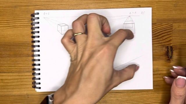 Как нарисовать куб в перспективе карандашом | Рисунок для начинающих поэтапно смотреть онлайн