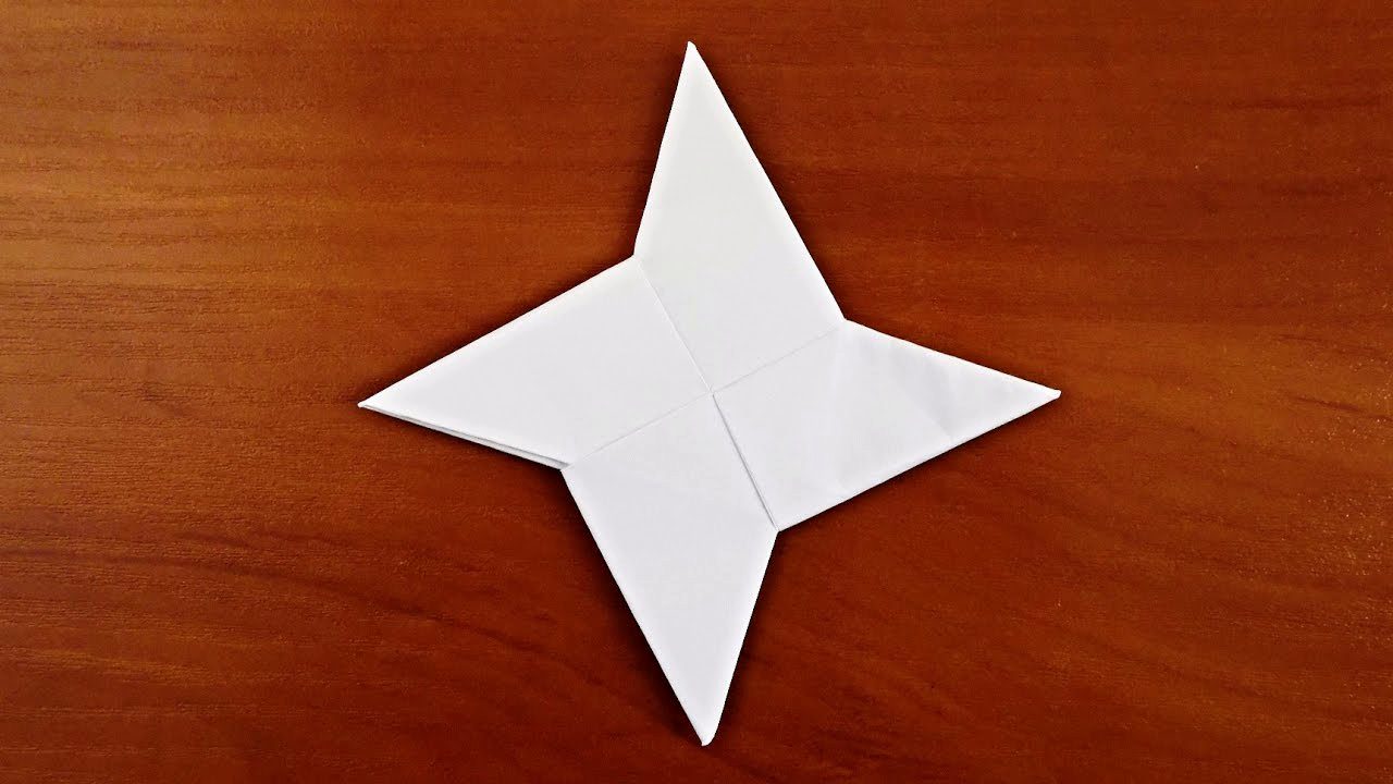 Как сделать сюрикен из бумаги. Оригами сюрикен из бумаги - How To Make a Paper Ninja Star (Shuriken) смотреть онлайн