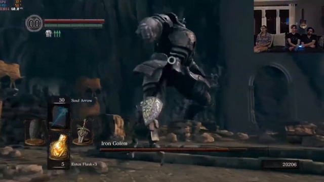 Beating the Hell out of Iron Golem (Dark Souls: Two Guys, One Controller) смотреть онлайн