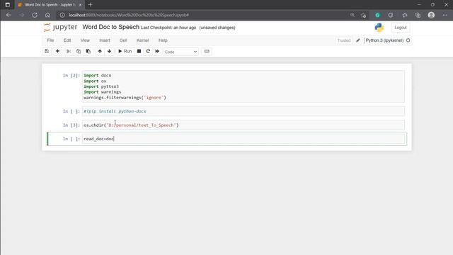 Text to Audiobook using Python || MS Word to Audio File || Convert Paragraph to Audio смотреть онлайн