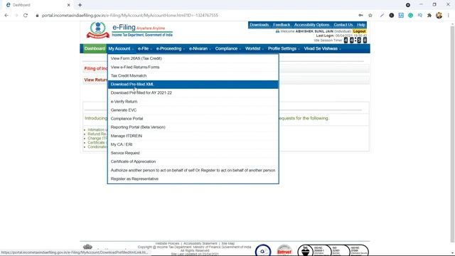 HOW TO DOWNLOAD PREFILL JSON FOR FILING ITR 1 & ITR 4 OF FY 2020-21 | AY 2021-22 | CA ABHISHEK JAIN смотреть онлайн
