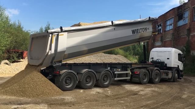 Scania выгрузка щебень