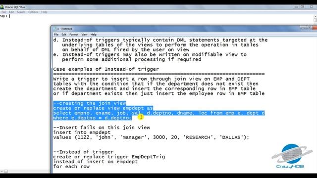 Instead of Trigger in Oracle - Database Triggers - What is Trigger - Types of Triggers смотреть онлайн