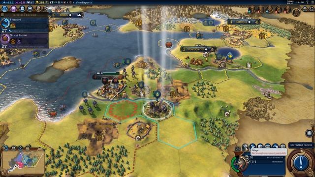 Civilization VI Let's Play - Scenario - Vikings Traders and Raiders - Deity - Sweden - Part 1 смотреть онлайн