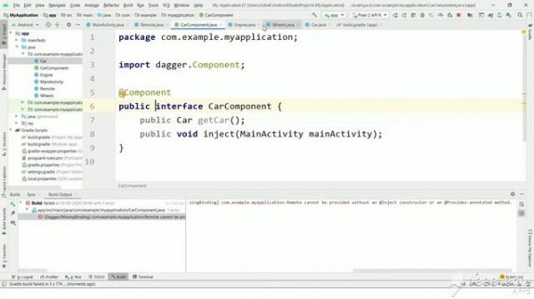 DAGGER tutorial android part 4. METHOD INJECTION using @Inject annotation in java. Android