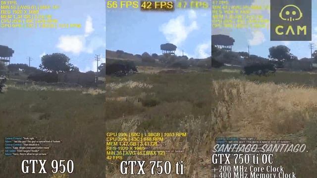 ARMA 3 / III - GTX 950 vs GTX 750 ti OC / NO OC - Side by Side Comparison смотреть онлайн