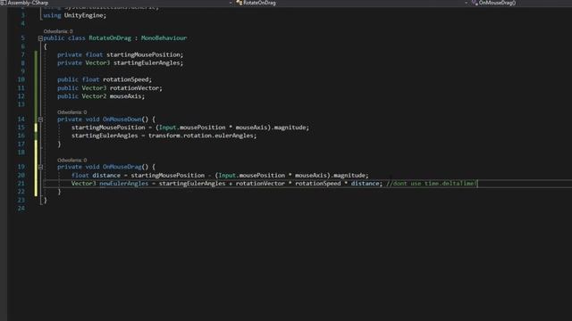 How to rotate object on drag | Unity in 60 seconds смотреть онлайн