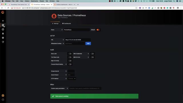 Instalação Grafana e Conexão Data Source Prometheus смотреть онлайн