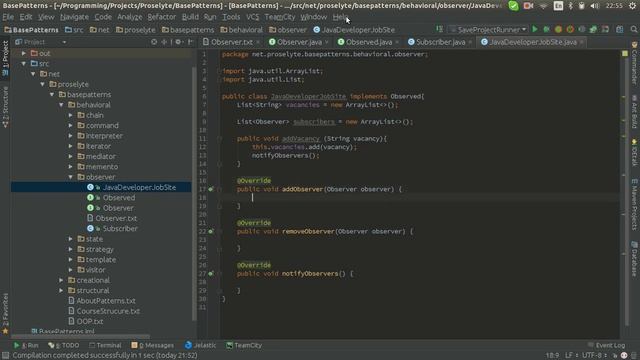 Шаблоны Java. Observer (Наблюдатель) смотреть онлайн
