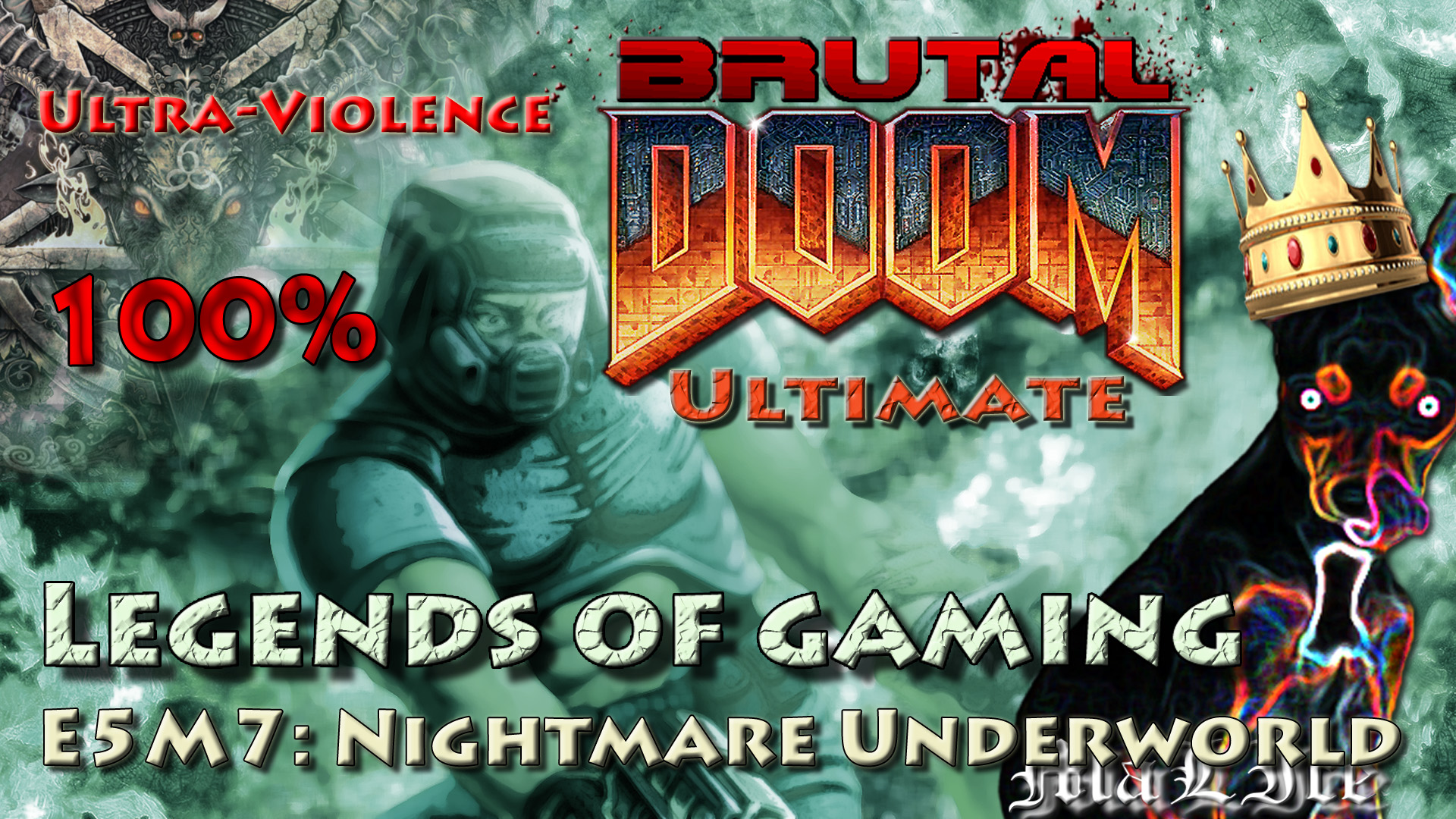 Brutal Doom Ultimate (100%) - E5M7: Nightmare Underworld смотреть онлайн