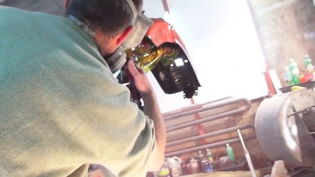 Морозный узор на бензобаке , покраска с использованием мочевины смотреть онлайн