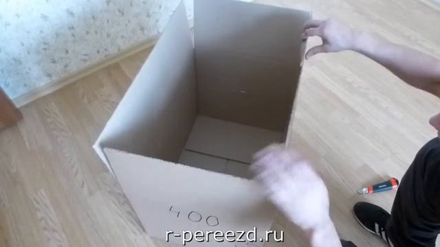 Картонная коробка 600x400x400 - сборка смотреть онлайн