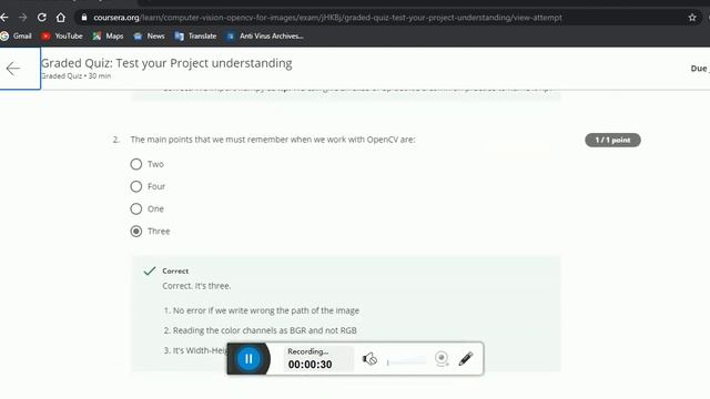 Computer Vision - Image Basics with OpenCV and Python ||Week 1 Quiz Answer ||Coursera ProjectNetwor смотреть онлайн