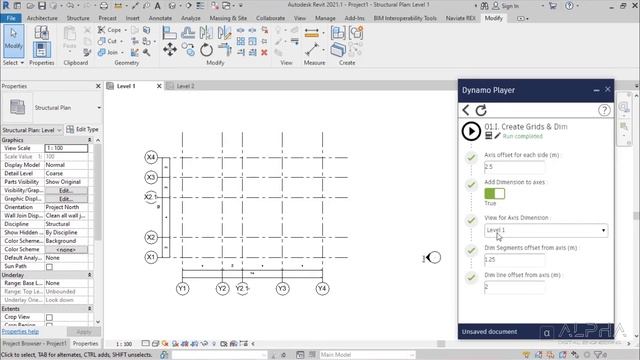 Autodesk Revit Dynamo: create Grids & Dimensions in multiple views смотреть онлайн
