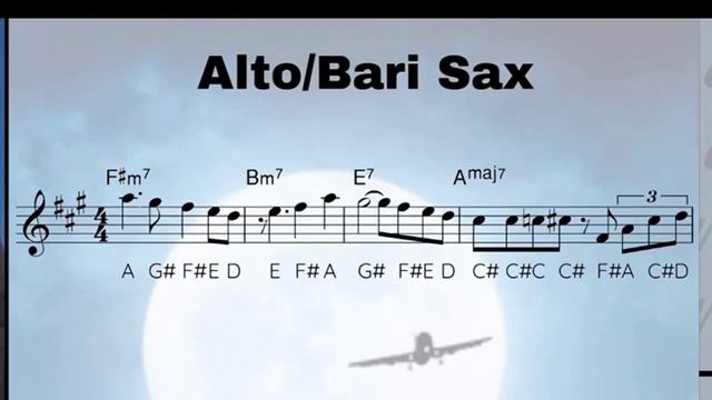 Fly me to the moon Backing Track for Eb Sax смотреть онлайн
