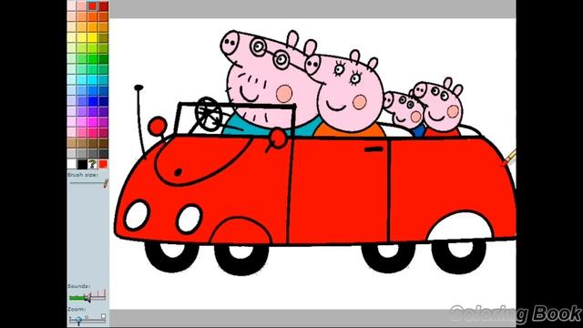 NEW! Peppa Pig Coloring Pages for Kids Coloring Games Part 24 - Coloring Book смотреть онлайн
