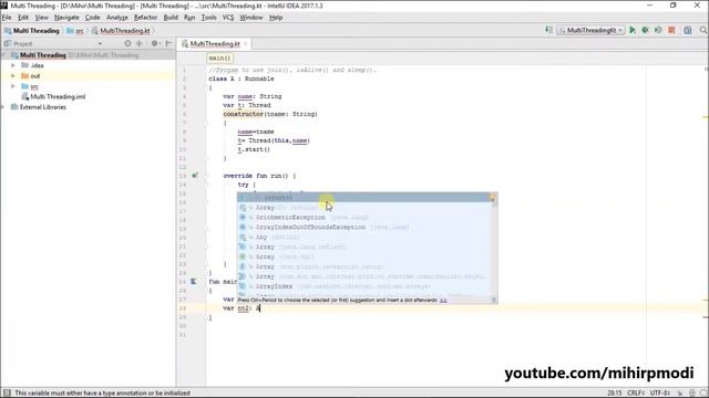 #205 Kotlin Tutorial | join(), isAlive(), sleep() смотреть онлайн