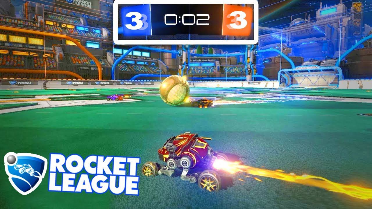 ЗАБИЛ РЕШАЮЩИЙ ГОЛ НА ПОСЛЕДНЕЙ СЕКУНДЕ!! ИГРАЕМ В РОКЕТЛИГУ! КАТАЕМ В ROCKET LEAGUE смотреть онлайн