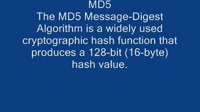 md5 encryption смотреть онлайн