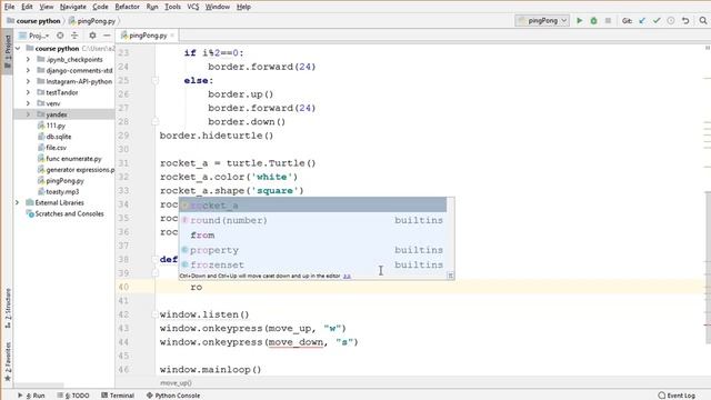 Программирование игр на python. Пинг-Понг (Ping Pong) на Python Часть 2 смотреть онлайн