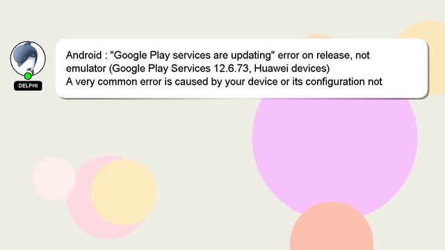 Android : "Google Play services are updating" error on release, not emulator (Google Play Services смотреть онлайн