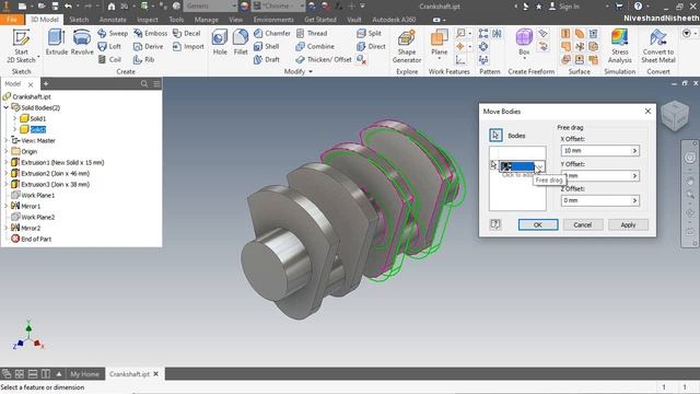 Four Cylinder Engine Assembly || Autodesk Inventor Tutorial смотреть онлайн