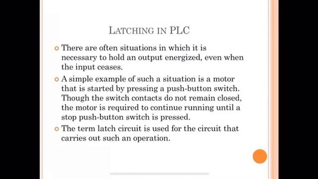 PLC-Concepts of Latching смотреть онлайн