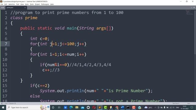 Print Prime Numbers from 1 to 100 Using Java//For Loop Part-3//java Tutorials for Beginners смотреть онлайн