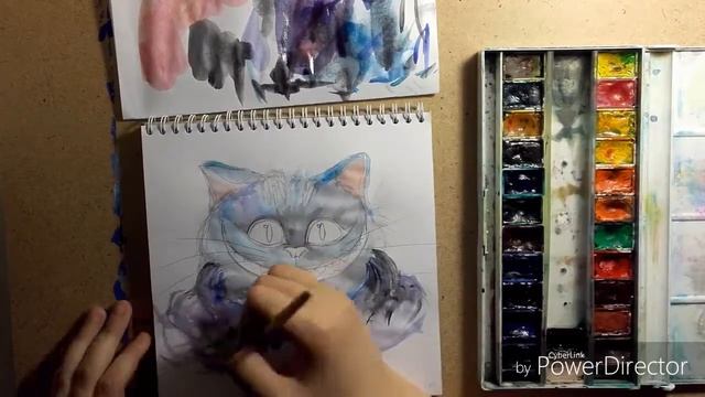Рисую с вами❤//чеширский кот?? смотреть онлайн