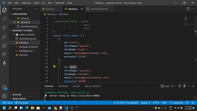 #3 Query Variables in GraphQL | Complete GraphQL tutorial with React and Apollo Client in Hindi смотреть онлайн