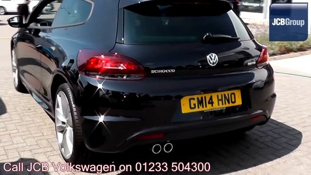 2014 Volkswagen Scirocco R Line 2l Deep Black Metallic GM14HNO for sale at JCB VW Ashford смотреть онлайн