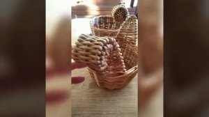 Пасхальные курочки из бумажной лозы