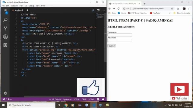 HTML Tutorial #21 HTML Form (Part 4) | Pashto | SADIQ AMINZAI смотреть онлайн