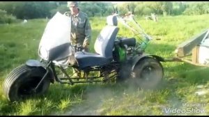 мотоблок трицикл с тележкой.