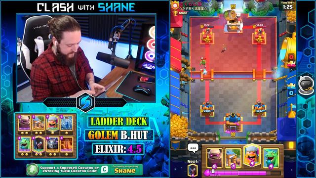 NO ONE EXPECTS THIS!! NEW GOLEM DECK DOMINATES IN CLASH ROYALE!! смотреть онлайн