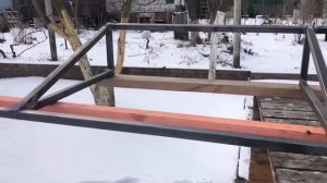 Козырек над гаражными воротами своими руками