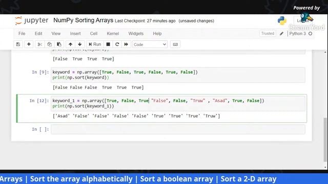 Learn Numpy | NumPy Sorting Arrays | Numpy Tutorials смотреть онлайн